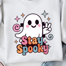 ステイ スプーキー グルーヴィー ゴースト レトロ パステル ハロウィン