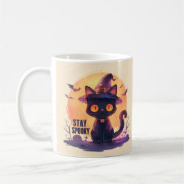 ステイ・スプーキー - パンプキン・ムーン・キャット コーヒーマグカップ