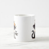 ステイ・スプーキー - 魔法使いの帽子をかぶった猫 コーヒーマグカップ (中央)
