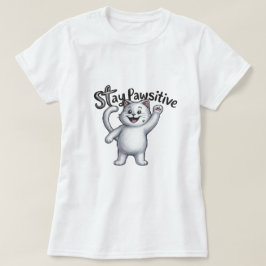 ステイ・ポーシティブ猫Tシャツ Tシャツ