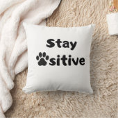 「ステイ・ポーシティブ」装飾用クッション クッション (ブランケット)