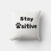 「ステイ・ポーシティブ」装飾用クッション クッション (正面)