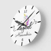 ステイ・マジカルユニコーン ラウンド壁時計 (傾斜)