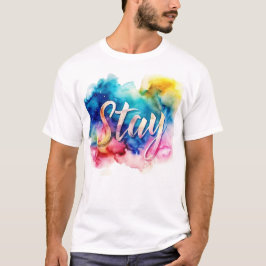 ステイ ミニマリスト モチベーショナル Tシャツ