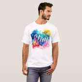 ステイ ミニマリスト モチベーショナル Tシャツ (正面フル)