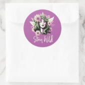 ステイ・ワイルドフラワーチャイルド ラウンドシール (バッグ)