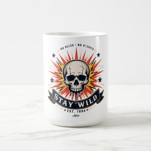 ステイ・ワイルド・スカルTシャツ コーヒーマグカップ (中央)