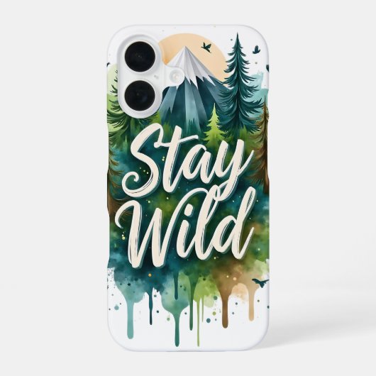 ステイ・ワイルド・フォン・ケース | 自然アーマー iPhone 16ケース (裏面)