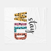 ステイ・ワイルド フリースブランケット (正面(横))