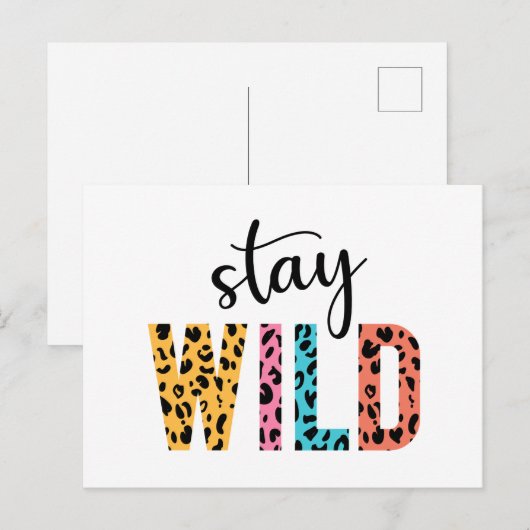 ステイ・ワイルド ポストカード (正面/裏面)