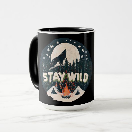 ステイ・ワイルド マグカップ (正面左)