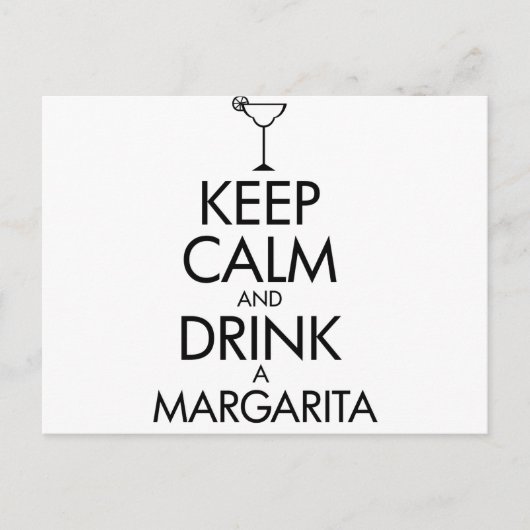 ステイCalmマーガリータTシャツ ポストカード (正面)