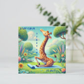 ステイCalm Giraffeヨガフラットカード カード (スタンド正面)