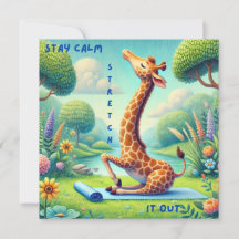 ステイCalm Giraffeヨガフラットカード