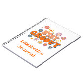 ステイGroovyフラワーパワーレトロジャーナルノートブック ノートブック (左側)