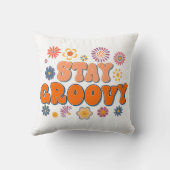 ステイGroovyフラワーパワー60のレトロ クッション (裏面)