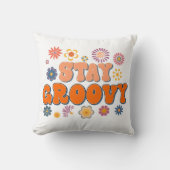 ステイGroovyフラワーパワー60のレトロ クッション (正面)