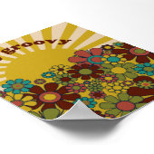 ステイGroovyレトロガーデンヴィンテージ60s 70sサンシャイン ポスター (角)