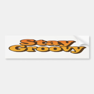 ステイGroovy 70sレトロバブルレターバンパーステッカー バンパーステッカー