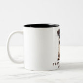 ステイPawsitive、ペットのマグカップ&犬の母の生活 ツートーンマグカップ (左)