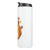 ステイPawsitive – 可愛いかわいいキャットウォーターボトル タンブラー (回転右)