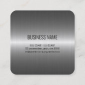 ステカッコいいンレス鋼の外観 スクエア名刺 (裏面)