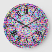 ステカラフルガラス ラージ壁時計 (正面)