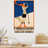 ステクロワエレラッセスイスヴィンテージトラベル ポスター (キッチン)