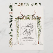 ステグ素朴フォトメリーと明るいシックなクリスマ セーブザデート (正面/裏面)