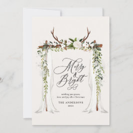 ステグ素朴フォトメリーと明るいシックなクリスマ セーブザデート