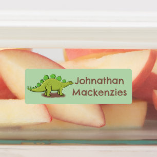 ステゴサウルスおもしろいの恐竜の漫画パーソナライズされた ラベル