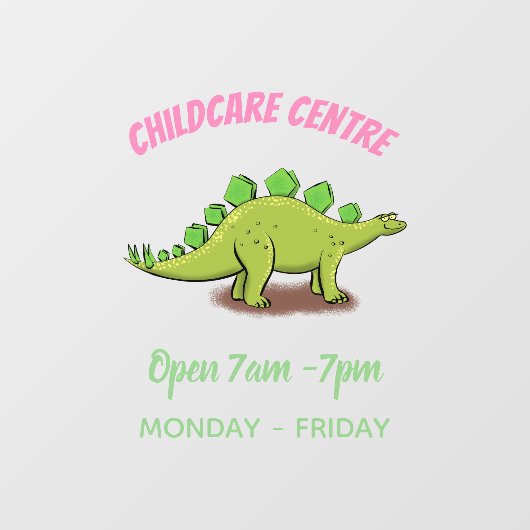 ステゴサウルスおもしろいの恐竜の漫画 ウィンドウサイン (シート)