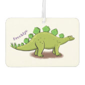 ステゴサウルスおもしろいの恐竜の漫画 カーエアーフレッシュナー (裏面)