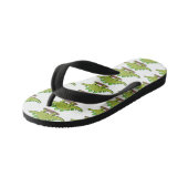 ステゴサウルスおもしろいの恐竜の漫画 キッズビーチサンダル (アングル)