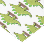 ステゴサウルスおもしろいの恐竜の漫画 ショートテーブルランナー (コーナー)