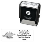 ステゴサウルスおもしろいの恐竜の漫画 セルフインキングスタンプ (インサイチュ)