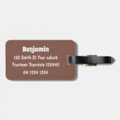 ステゴサウルスおもしろいの恐竜の漫画 ラゲッジタグ (裏面横)