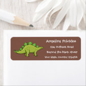 ステゴサウルスおもしろいの恐竜の漫画 ラベル (インサイチュ)