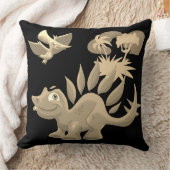 ステゴサウルスとプテロサウルス クッション (ブランケット)