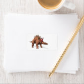 ステゴサウルスに乗るサンタクロース ラベル (インサイチュ)