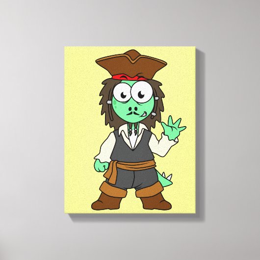 ステゴサウルスのイラストレーション、ジャック・スパロー キャンバスプリント (正面)