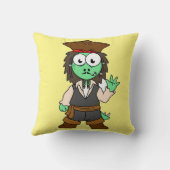 ステゴサウルスのイラストレーション、ジャック・スパロー クッション (裏面)