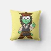 ステゴサウルスのイラストレーション、ジャック・スパロー クッション (正面)