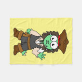 ステゴサウルスのイラストレーション、ジャック・スパロー フリースブランケット (正面(横))