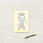 ステゴサウルスのイラストレーション、ジャック・スパロー ポストイット (デスク上)