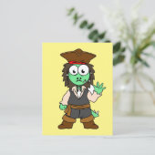 ステゴサウルスのイラストレーション、ジャック・スパロー ポストカード (スタンド正面)