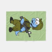 ステゴサウルスのイラストレーション。 フリースブランケット (正面(横))