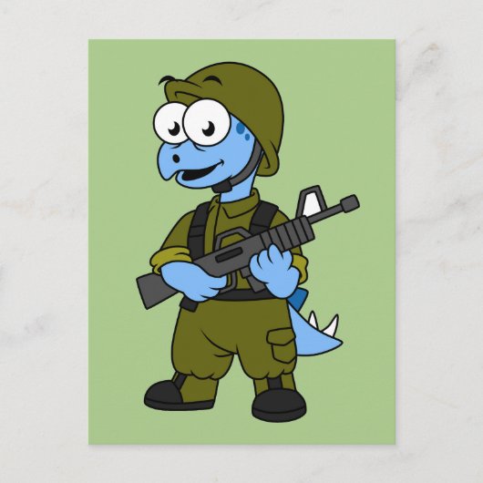 ステゴサウルスのイラストレーション。 ポストカード (正面)