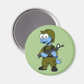 ステゴサウルスのイラストレーション。 マグネット (正面/裏面)