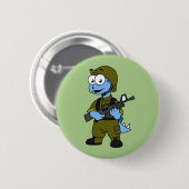 ステゴサウルスのイラストレーション。 缶バッジ (正面&裏面)